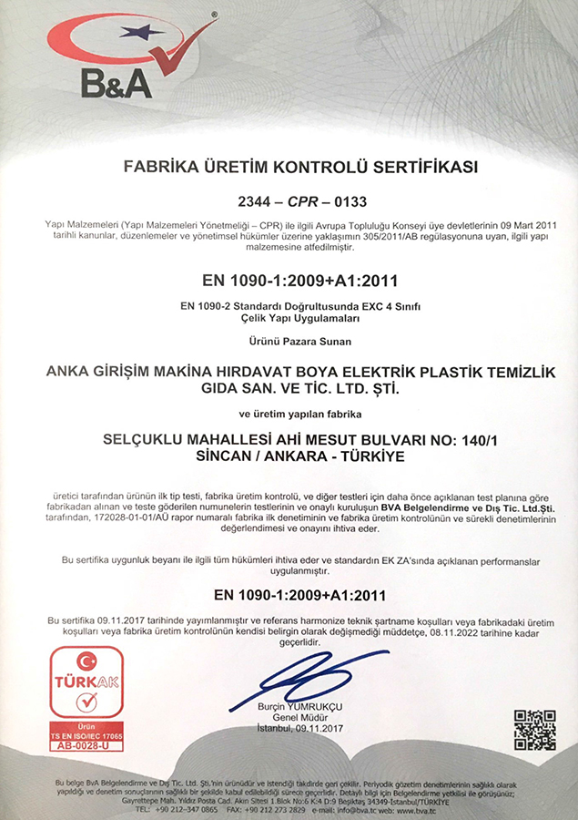 uretim kontrol sertifikasi 1